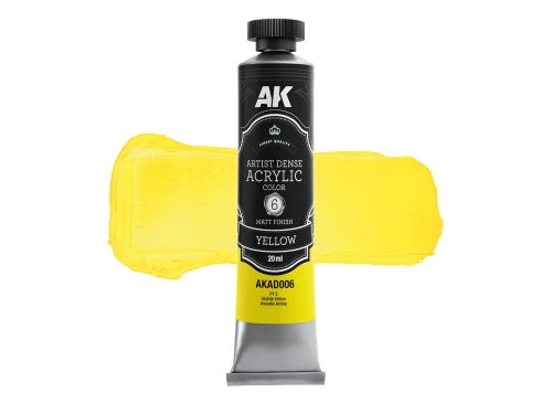 Farba akrylowa Artist Dense Acrylic Color Yellow AKAD006 AK Interactive