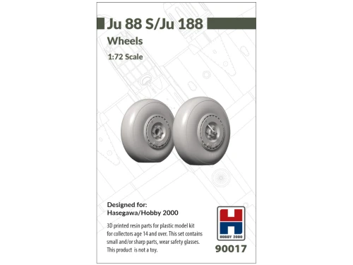 3D printed resin parts for Ju 88 S / Ju 188 90017 Hobby 2000