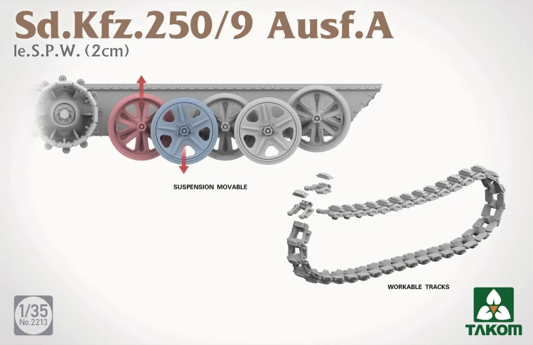 Transporter Sd.Kfz.250/9 Ausf.A le.S.P.W. (2 cm) 2213 Takom