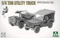 Willys MB Jeep 1/4 Ton Utility Truck With Canvas Top 2214 Takom