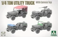 Willys MB Jeep 1/4 Ton Utility Truck With Canvas Top 2214 Takom