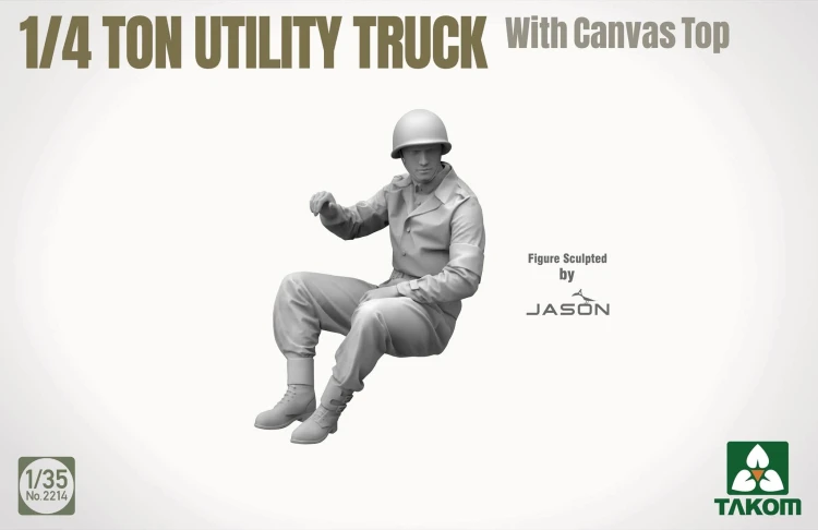 Willys MB Jeep 1/4 Ton Utility Truck With Canvas Top 2214 Takom