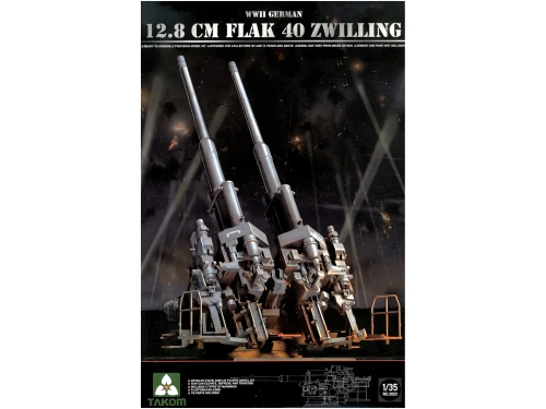 Armata przeciwlotnicza 12,8 cm FlaK 40 Zwilling 2023 Takom