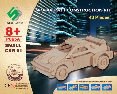 Samochód wyścigowy składanka drewniana puzzle 3D P065A Sea-Land