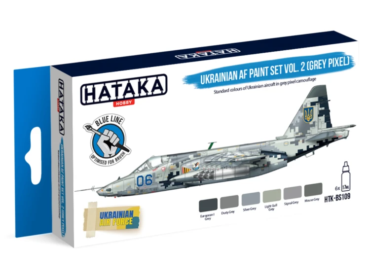Zestaw farb akrylowych Ukrainian AF Vol. 2 (Grey Pixel) HTK-BS109 Hataka