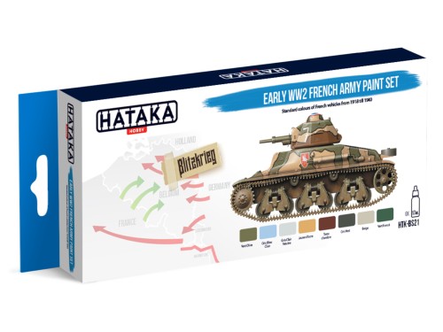 Zestaw farb akrylowych Early WW2 French Army HTK-BS21 Hataka