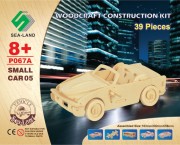 Samochód sportowy kabriolet składanka drewniana puzzle 3D P067A Sea-Land