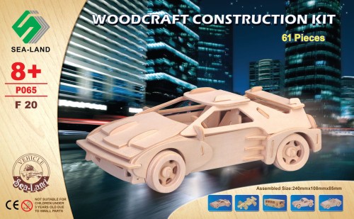 Samochód wyścigowy składanka drewniana puzzle 3D P065 Sea-Land