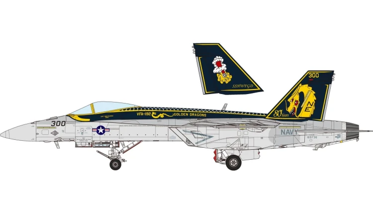 Samolot Boeing F/A-18E Super Hornet "Golden Dragons" LS-023 Meng
