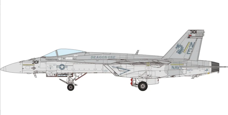 Samolot Boeing F/A-18E Super Hornet "Golden Dragons" LS-023 Meng