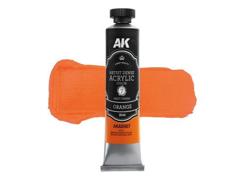Farba akrylowa Artist Dense Acrylic Color Orange AKAD007 AK Interactive