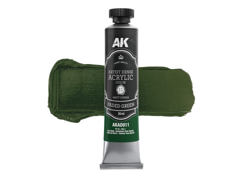 Farba akrylowa Artist Dense Acrylic Color Faded Green AKAD011 AK Interactive
