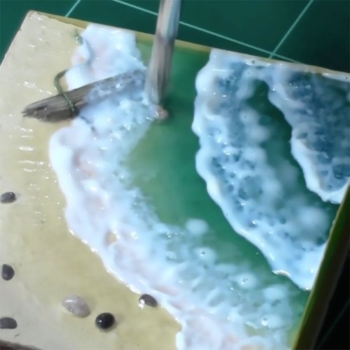 Water Foam Acrylic Diorama Series AK8036 AK Interactive