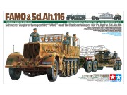 Ciągnik półgąsienicowy FAMO & przyczepa Sd.Ah.116 35246 Tamiya