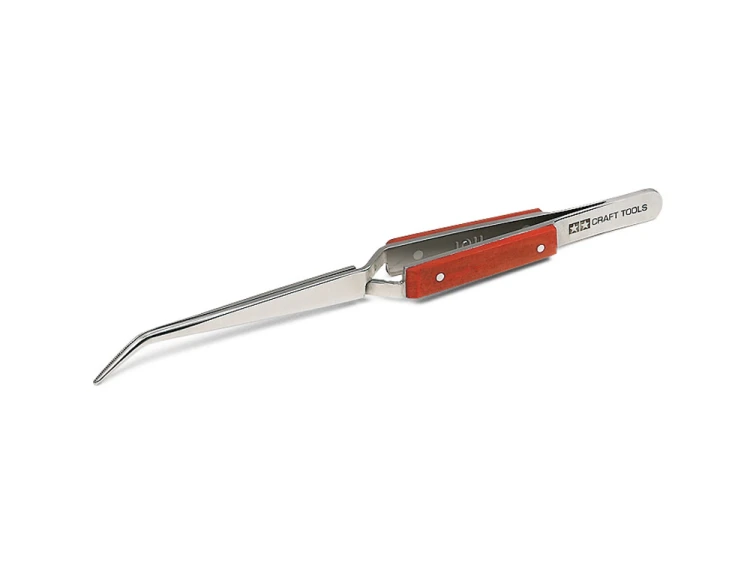 Pęseta kątowa samozaciskowa HG Reverse Action Angled Tweezers 74102 Tamiya