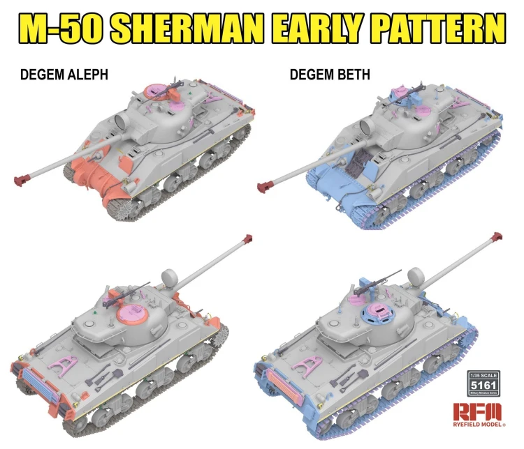 Czołg M-50 Sherman Early Pattern Degem Aleph / Degem Beth RM-5161 RFM