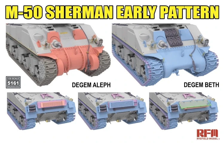 Czołg M-50 Sherman Early Pattern Degem Aleph / Degem Beth RM-5161 RFM