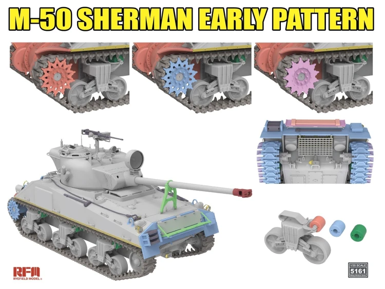 Czołg M-50 Sherman Early Pattern Degem Aleph / Degem Beth RM-5161 RFM
