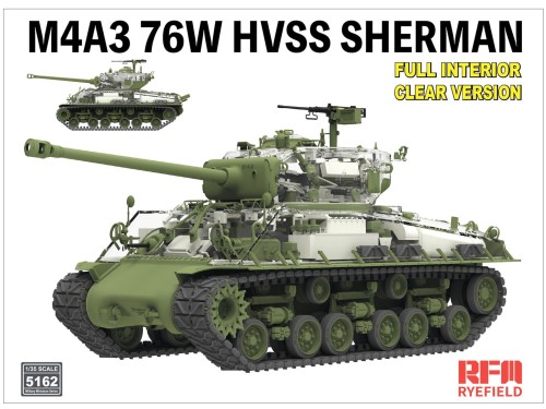 Czołg M4A3 76W HVSS Sherman Full Interior Clear Version RM-5162 RFM