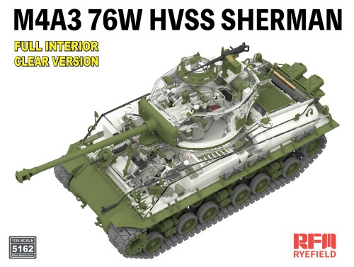 Czołg M4A3 76W HVSS Sherman Full Interior Clear Version RM-5162 RFM