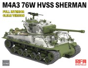 Czołg M4A3 76W HVSS Sherman Full Interior Clear Version RM-5162 RFM