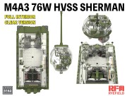 Czołg M4A3 76W HVSS Sherman Full Interior Clear Version RM-5162 RFM