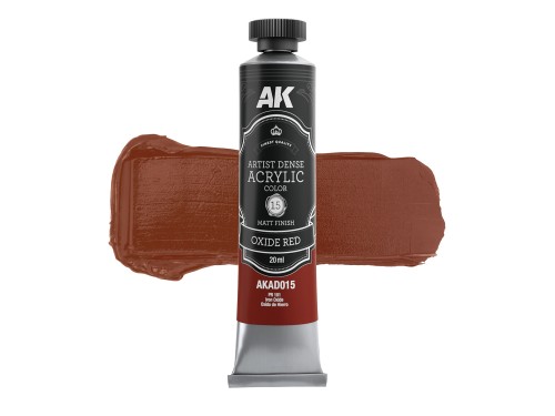 Farba akrylowa Artist Dense Acrylic Color Oxide Red AKAD015 AK Interactive