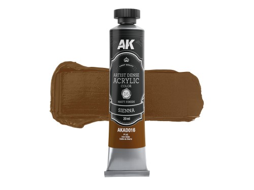 Farba akrylowa Artist Dense Acrylic Color Sienna AKAD016 AK Interactive
