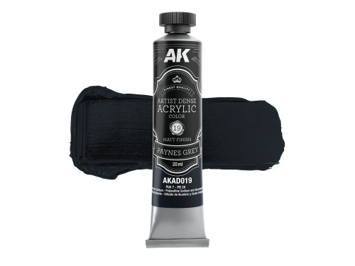 Farba akrylowa Artist Dense Acrylic Color Paynes Grey AKAD019 AK Interactive