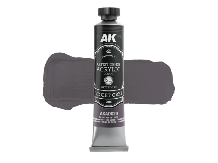 Farba akrylowa Artist Dense Acrylic Color Violet Grey AKAD020 AK Interactive