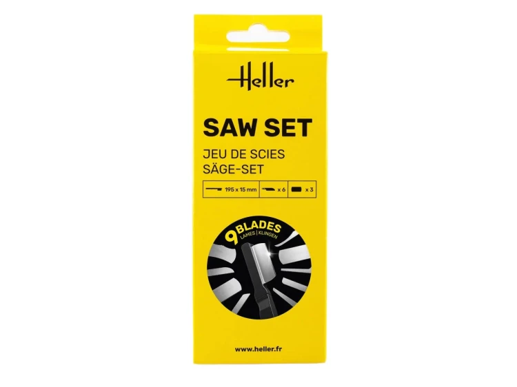 Piłka ręczna modelarska Saw Set - 9 ostrzy 99028 Heller