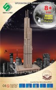 Wieżowiec Sears Tower składanka drewniana puzzle 3D P191 Sea-Land
