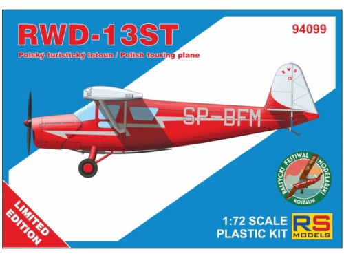 Samolot RWD-13ST Polish touring plane 94099 RS Models