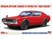 Nissan Skyline 2000GT-R (KPGC110) Red Color 20818 Hasegawa