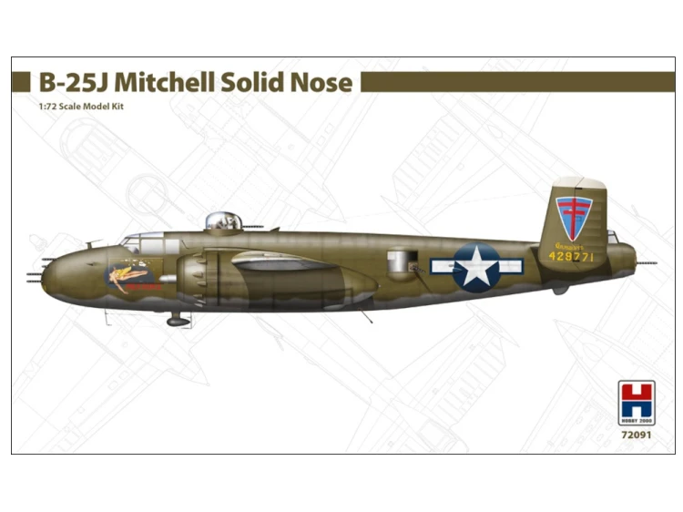 Samolot North American B-25J Mitchell Solid Nose 72091 Hobby 2000
