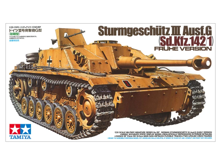 Działo Sturmgeschütz III Ausf.G (Sd.Kfz.142/1) Frühe Version 35197 Tamiya