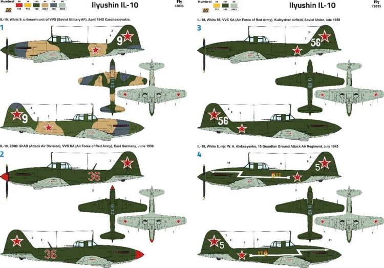  Samolot Ilyushin II-10 Ił-10 72035 Fly