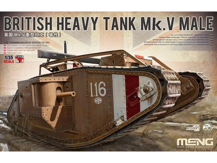 Czołg Mark V Male TS-020 Meng
