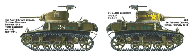 Czołg M3 Stuart late 35360 Tamiya