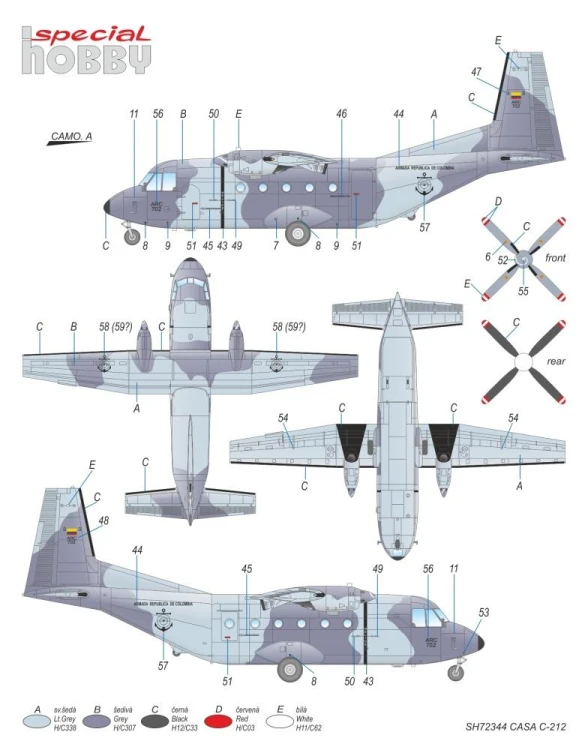 Samolot CASA C-212-100 SH72344 Special Hobby