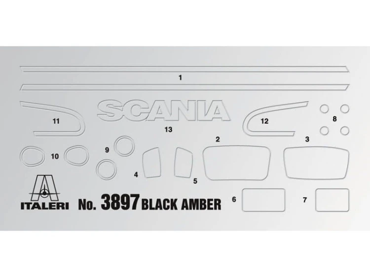 Samochód Scania R730 Black Amber 3897 Italeri