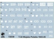 Kalkomania T-34 w Wojsku Polskim 72D39 Toro