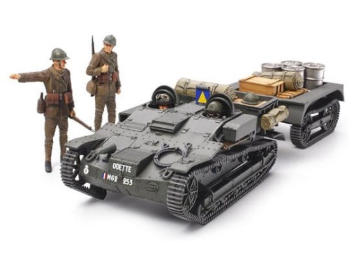 Ciągnik artyleryjski Renault UE z przyczepką 35284 Tamiya