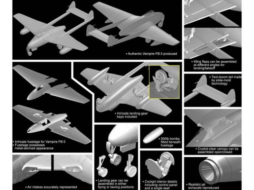 Samolot De Havilland DH Vampire FB.5 5085 Dragon