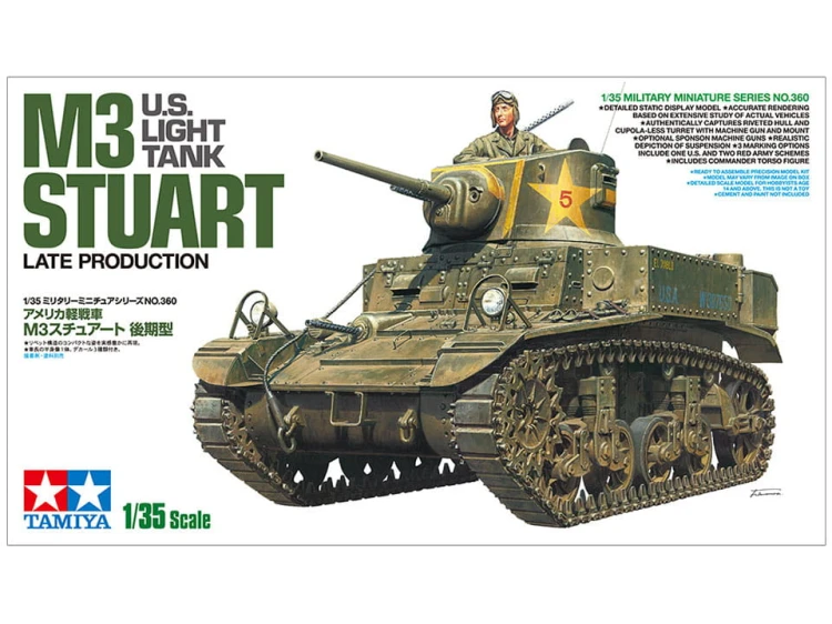 Czołg M3 Stuart late 35360 Tamiya