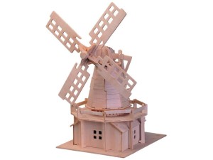 Wiatrak składanka drewniana