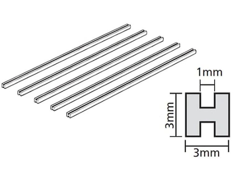 Profil plastikowy przezroczysty kształtownik H 70206 Tamiya