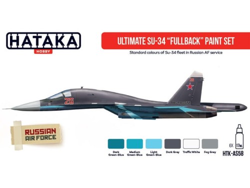 Zestaw farb akrylowych Ultimate Su-34 Fullback HTK-AS58 Hataka