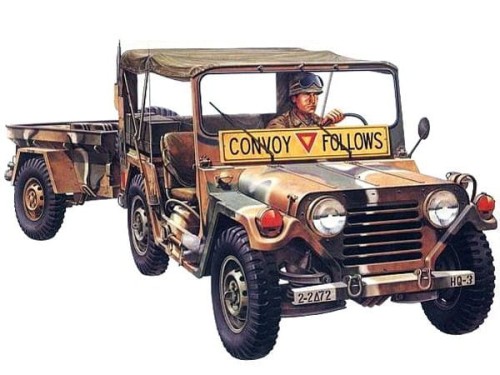Ford Mutt M151A2 z przyczepą M416 35130 Tamiya
