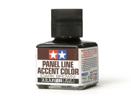 Farba do linii Panel Line Accent Color Dark Brown 87140 Tamiya